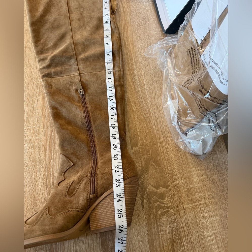 Vince Camuto Tan Suede Over the Knee Boots new in box - Picture 3 of 6